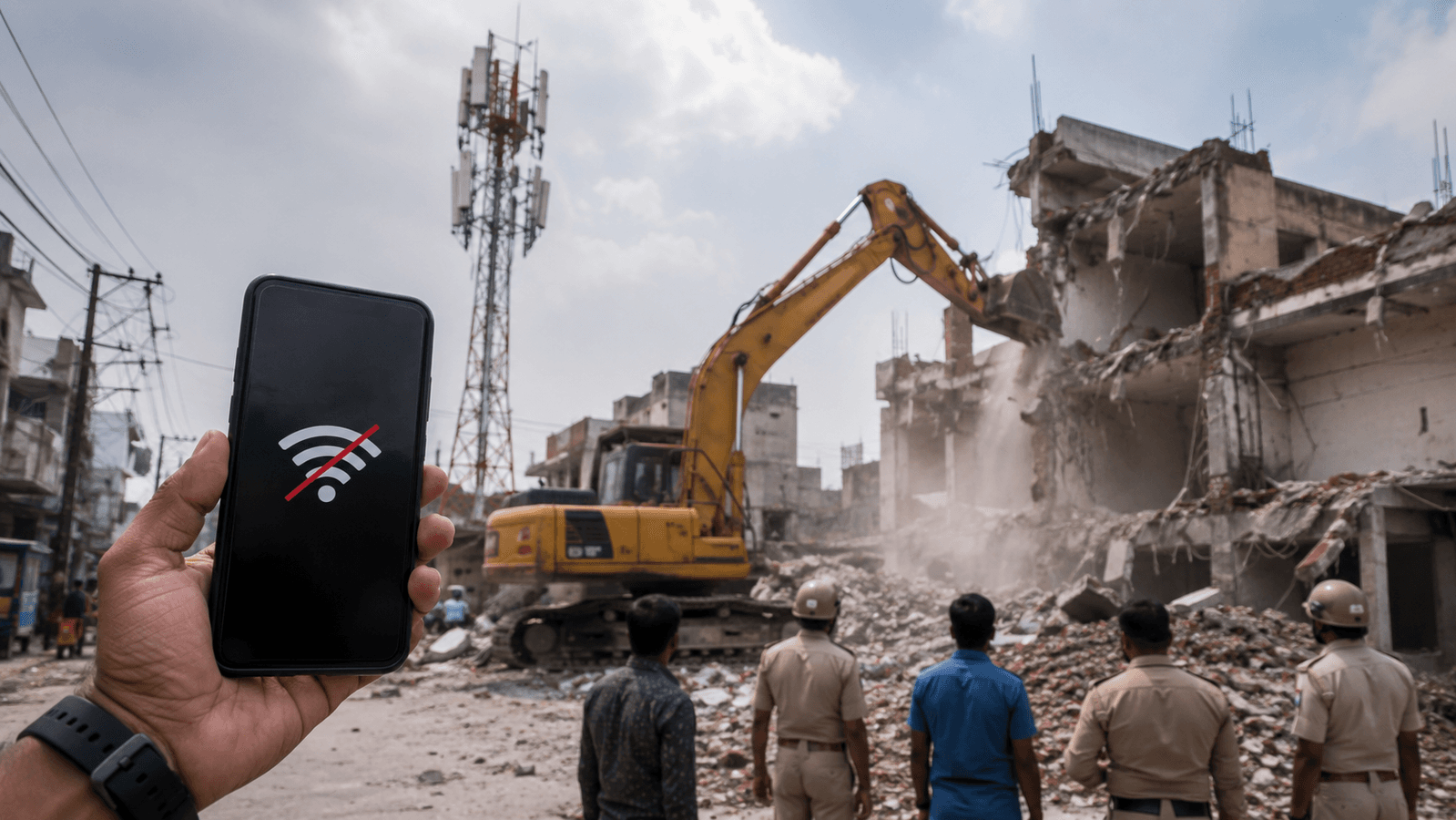 Faridabad residents face internet curbs during demolition drive linked to RRTS project
