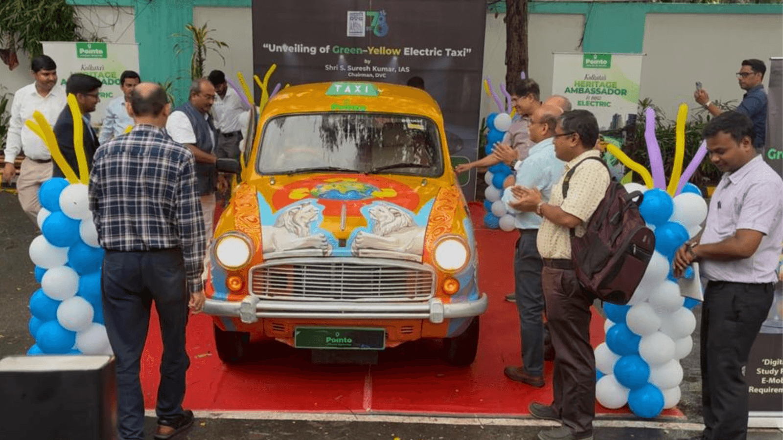Kolkata’s iconic yellow taxi gets a sustainable makeover as JU, DVC unveil EV prototype