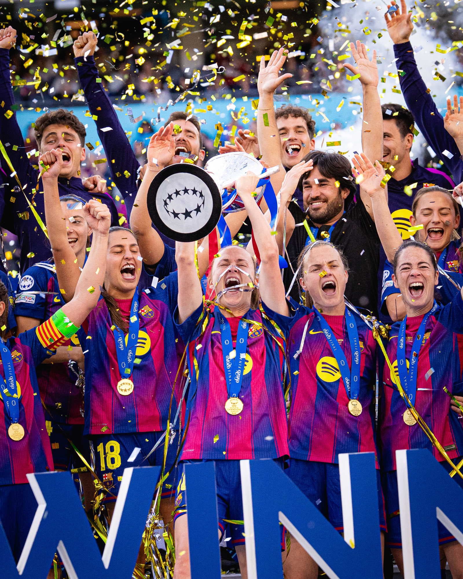 Barcelona Femeni crush  Olympique Lyonnais Féminin to reclaim Europe and complete historic quadruple