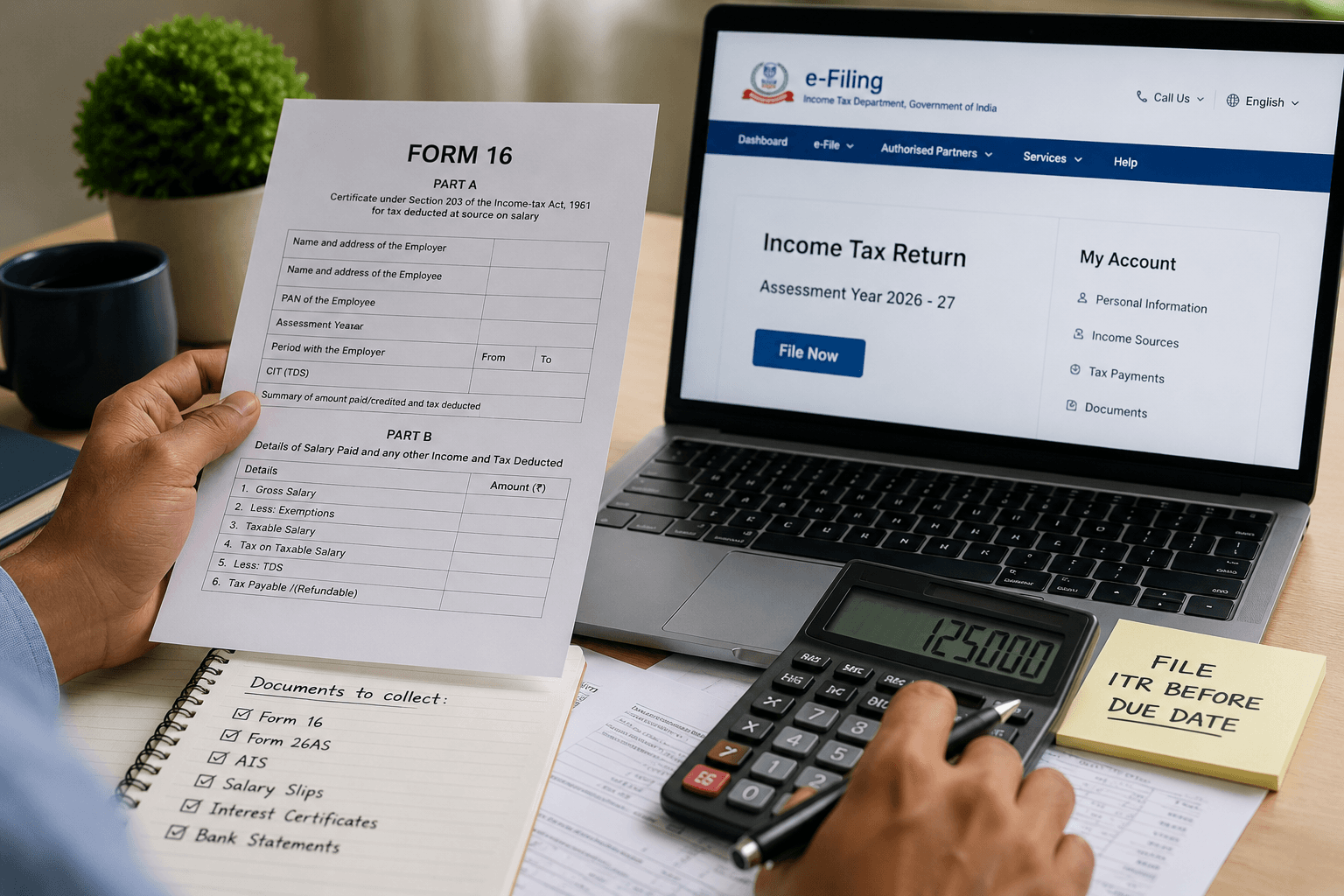 ITR filing guide: Can you file income tax returns without Form 16?