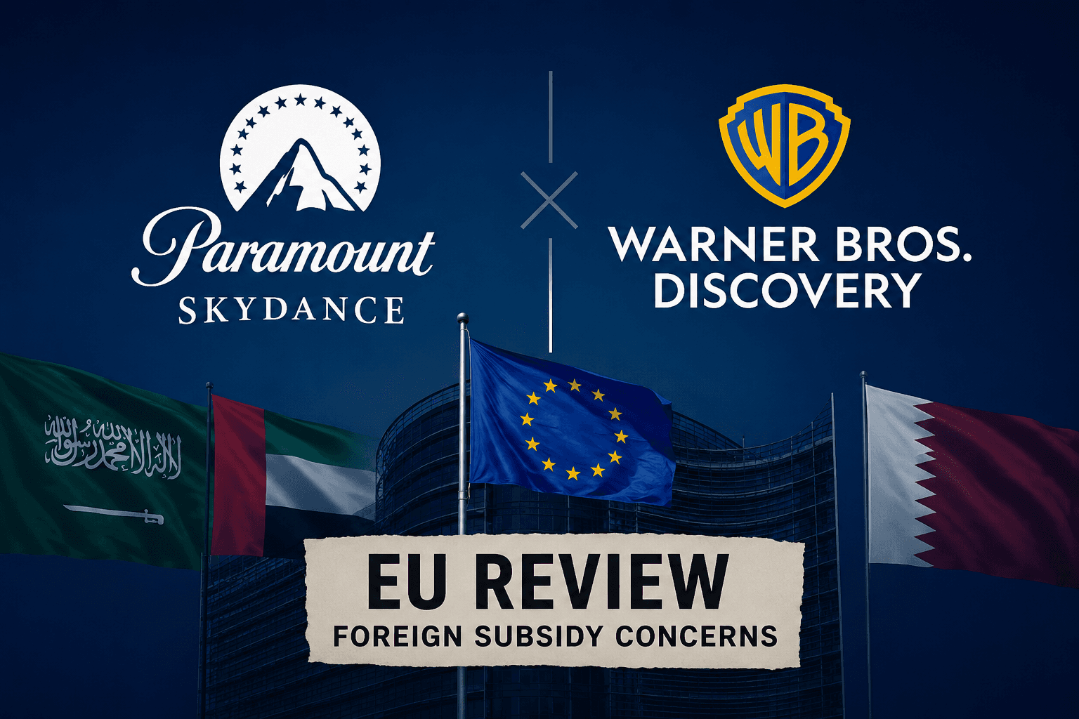 Paramount’s Warner takeover faces Brussels scrutiny over Gulf billions