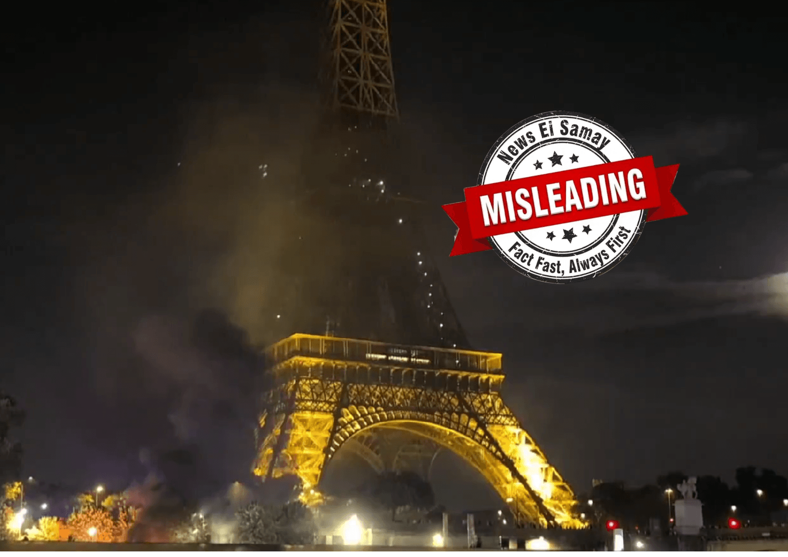 Viral video falsely claims Eiffel Tower caught fire amid PSG celebrations