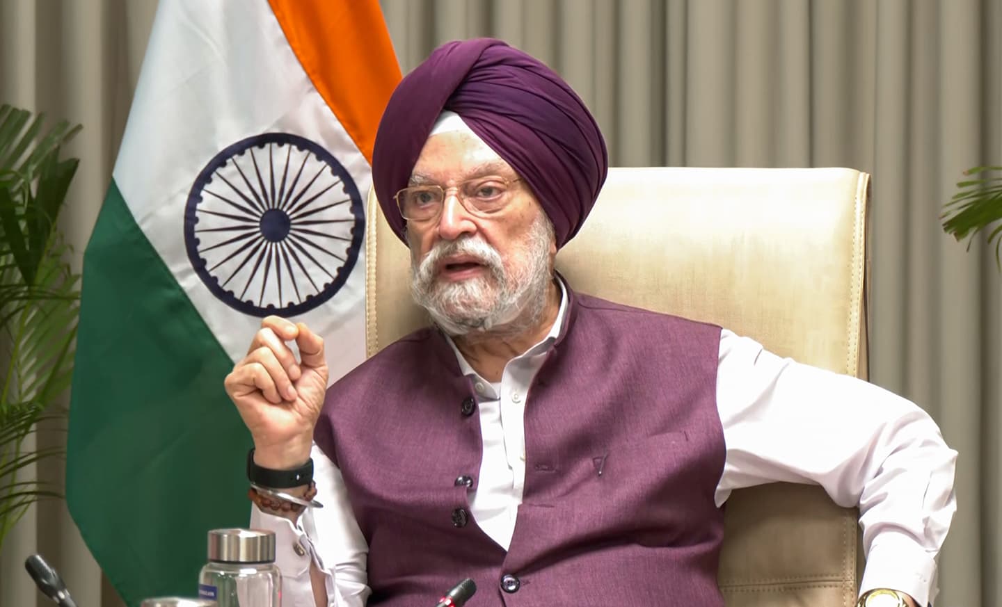 Union Petroleum Minister Hardeep Singh Puri said consumers may have to wait longer for cheaper petrol and diesel despite falling global crude prices.