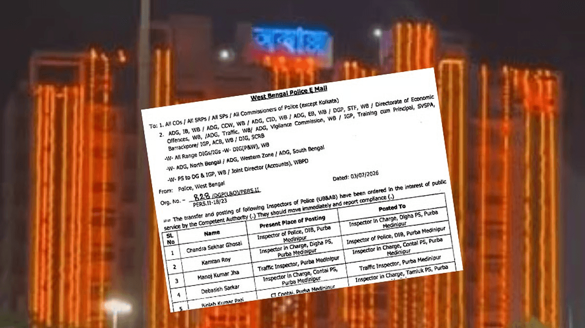 West Bengal transfers 108 police ICs in major reshuffle; check full list 