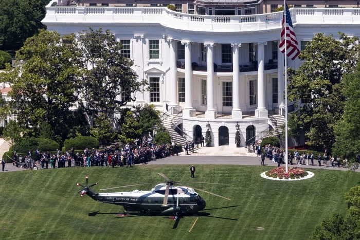 Trump plans White House helipad to shield South Lawn, stirs fresh debate