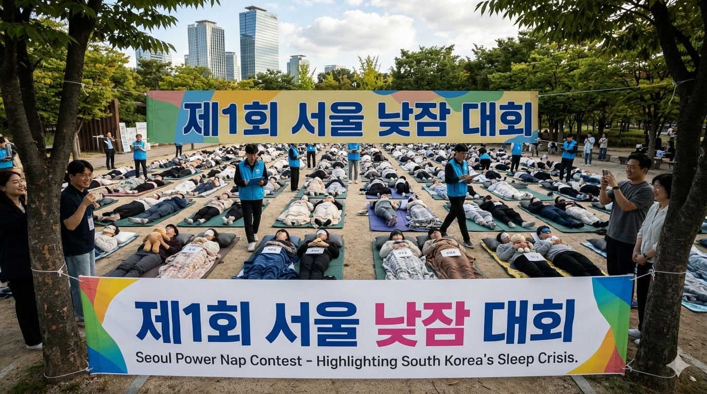 South Korea’s sleep problem in focus as Seoul holds unusual power nap contest
