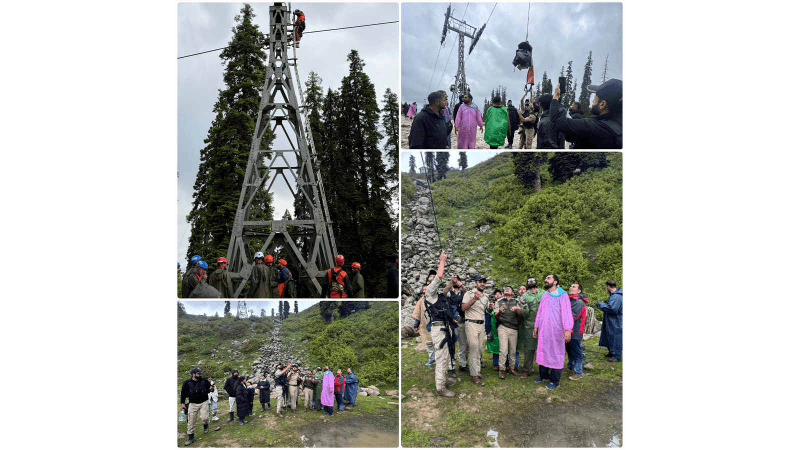 Panic in Gulmarg as gondola service stalls mid-air, nearly 300 tourists rescued