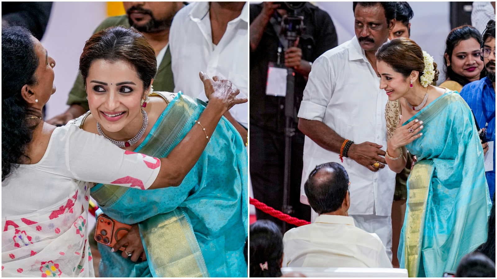 Trisha Krishnan faces online backlash after attending Vijay’s oath ceremony