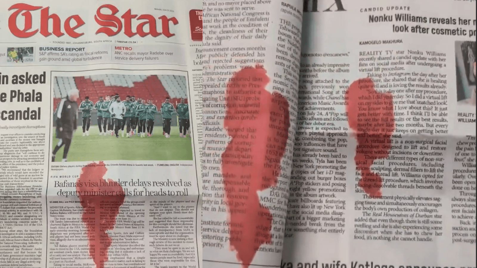 ‘Blood-soaked’ newspaper front page leaves readers stunned; internet praises its ‘jarring and realistic’ design