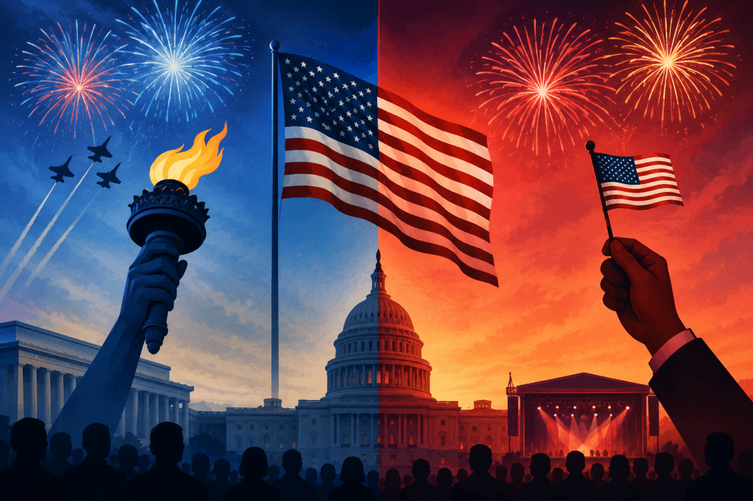 Behind the biggest Independence celebration in US history lies a bitter debate over who gets to tell America's story and pay for it.