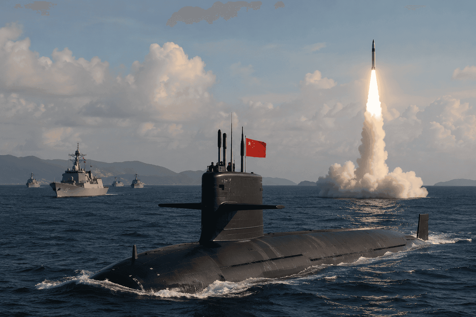 China's navy conducted a strategic missile test over the Pacific Ocean on Monday, coinciding with the start of annual joint naval exercises with Russia.
