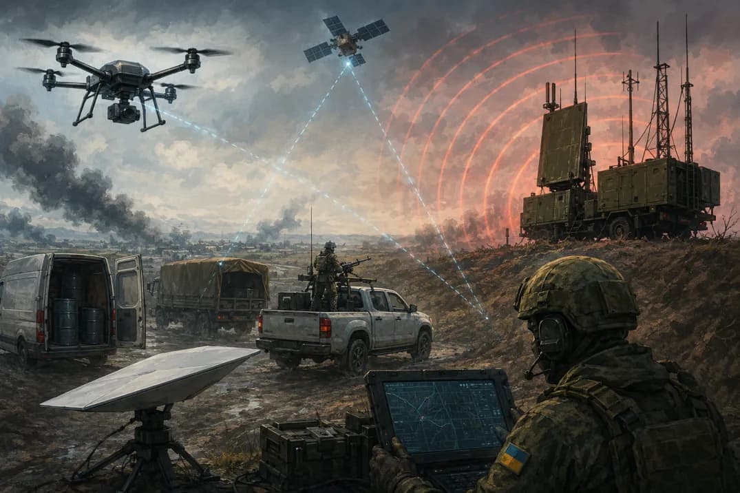 Russia battles Ukraine drones with Starlink jammers and hidden fuel convoys, report says