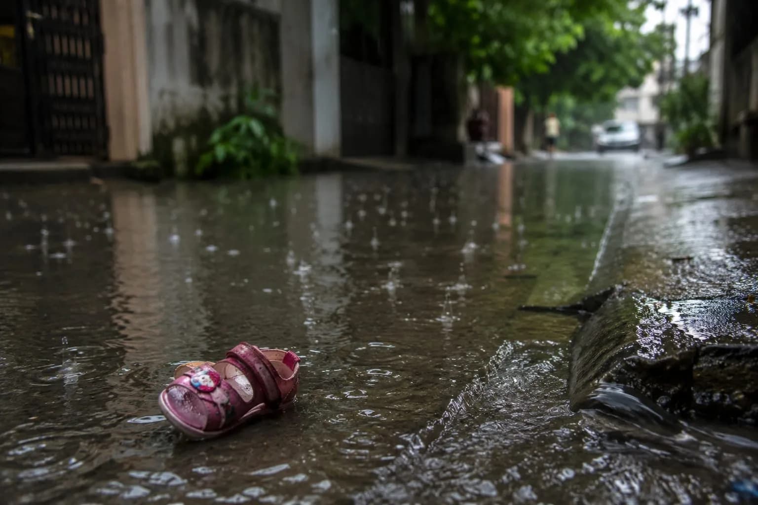 Three-year-old dies after slipping into rainwater outside Ghaziabad home amidst heavy downpour