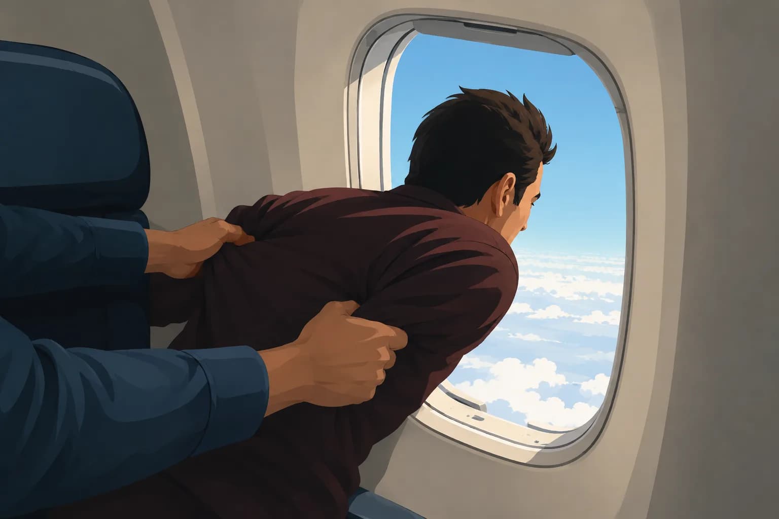 Ryanair window detaches mid-air, passenger nearly sucked out before fellow travellers pull him back